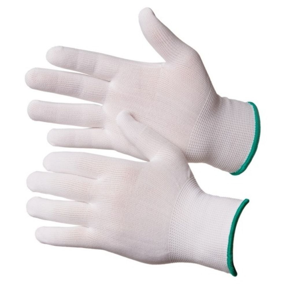 Перчатки нейлон. б/облива  белые /раз 8(М)  Gward Touch White