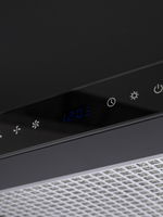 Вытяжка кухонная MACBI Perfa-60G-S/S (BLACK) черный, D150мм, 1200м3/ч, полновстраиваемая, мотор 230Ватт, стекло 60см, сенсорное управление + управление жестами, освещение светодиодное 5W