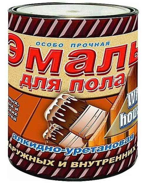 Эмаль для пола 2,6 кг алкид-уретан дикая вишня White house