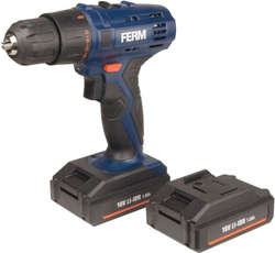 Дрель-шуруповерт FERM CDM1120 1.5Ач, с двумя аккумуляторами