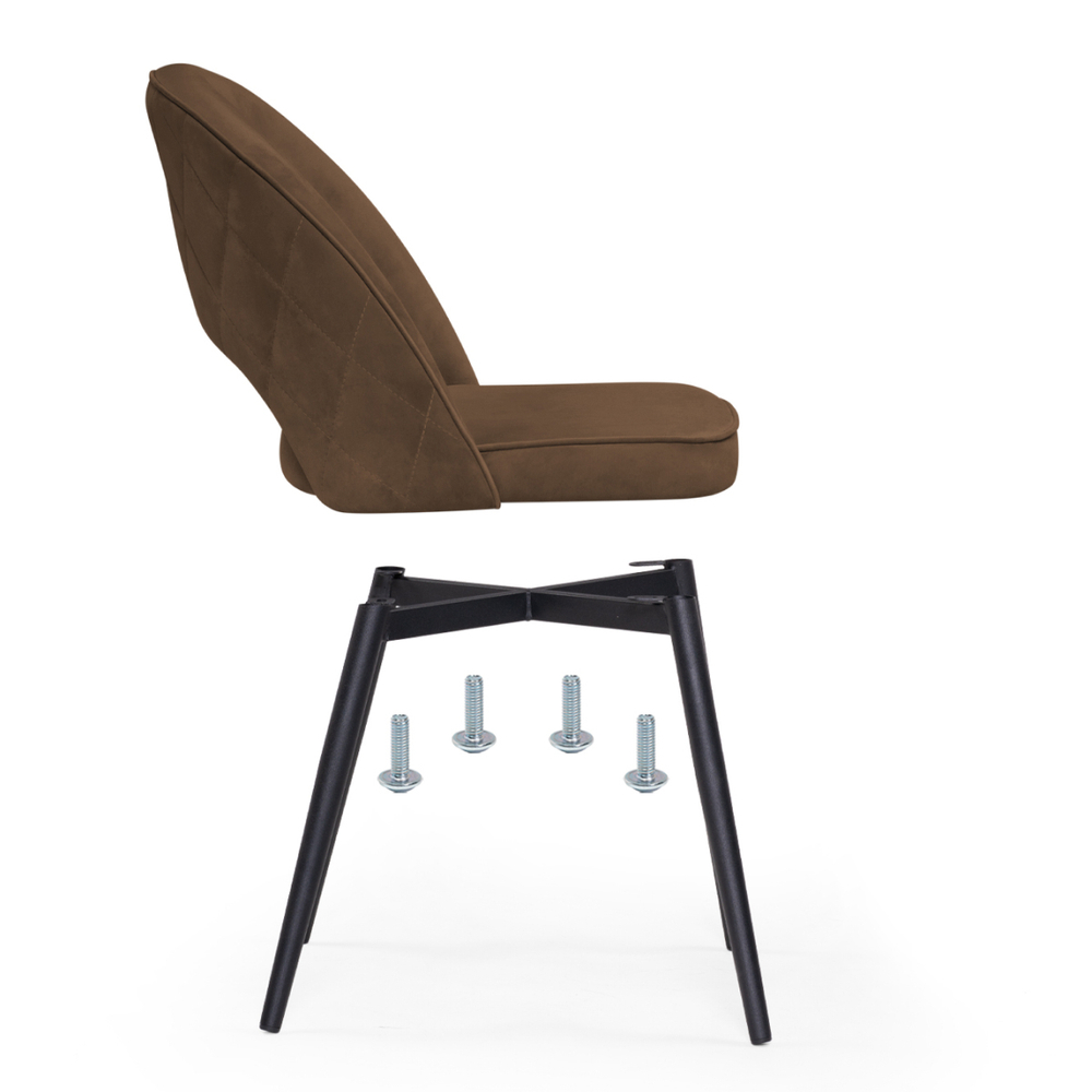 Стул на металлокаркасе Woodville Клэйн MR-26 , черный, ножки черные