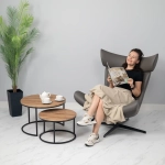 Кресло Bradex Home TORO серый, искусственная замша