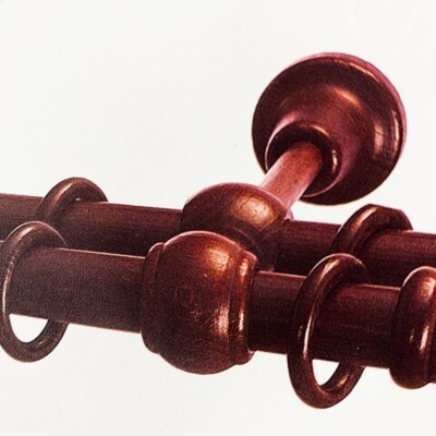 Карниз для штор двойной 28мм Красное дерево 2,8м