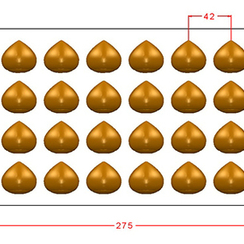 1037 | Форма для шоколадных конфет "Каштан" (275*175 мм)