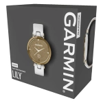 Смарт-часы Garmin Lily светло-золотистый безель, белый корпус и итальянский кожаный ремешок 010-02384-B3