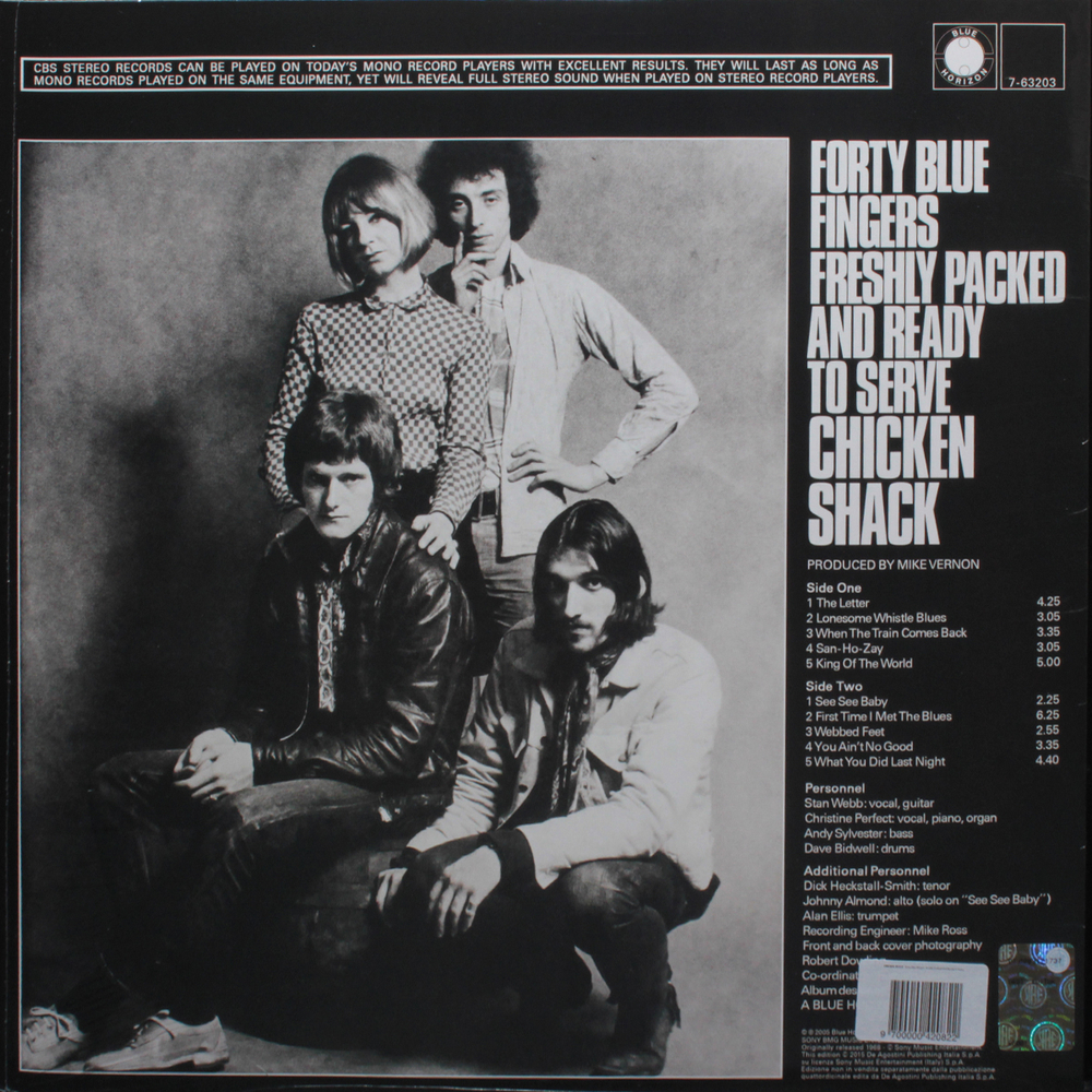 Chicken Shack / Forty Blue Fingers, Freshly Packed And Ready To Serve (LP)