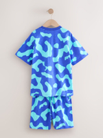 Пижама для мальчика Next AM2-791, 3 шт., Синий, Оранжевый, Серый