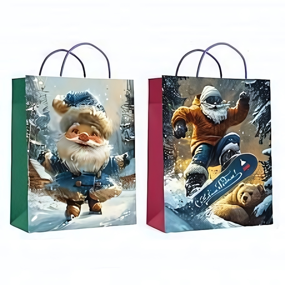 Пакет ламинированный "Дед мороз" 18*23*10 см, 157г/м2 (Центрум)