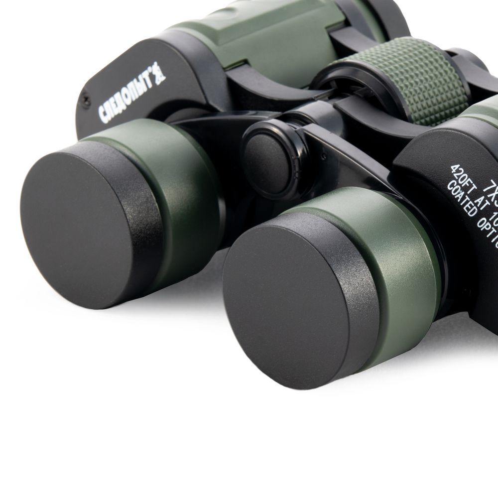 Бинокль &quot;СЛЕДОПЫТ&quot;, 7х35, зеленый-защитный, 165*50*145 мм, 540 гр., в чехле/20/