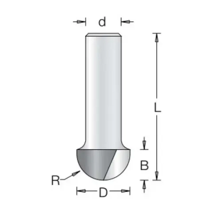 Фреза галтельная пазовая 12.7x9.5x41.5x8 R6.3 DIMAR 1060125
