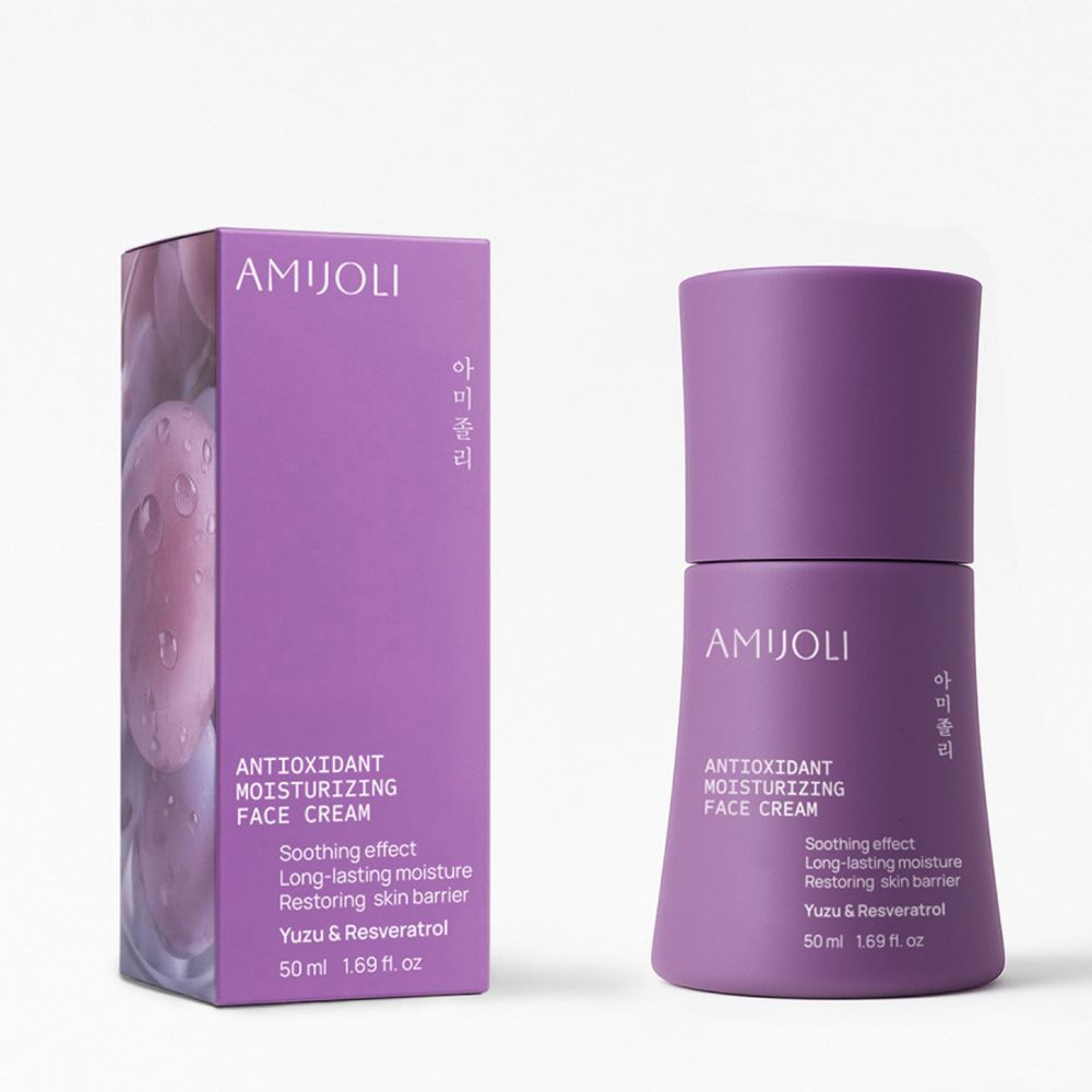 AMIJOLI Aнтиоксидантный крем для лица с экстрактом юдзу и ресвератролом-Antioxidant Moistruzing Face Cream Yuzu&amp;Resveratrol , 50мл