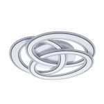 Потолочный светодиодный светильник 140Вт, 5590лм, 3000-6000K, Ra>80, плавная регулировка мощности, изменение цветовой температуры, ночник, пульт, металл/акрил, белый/черный