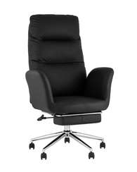 Кресло руководителя TopChairs Solid NC с оттоманкой черный