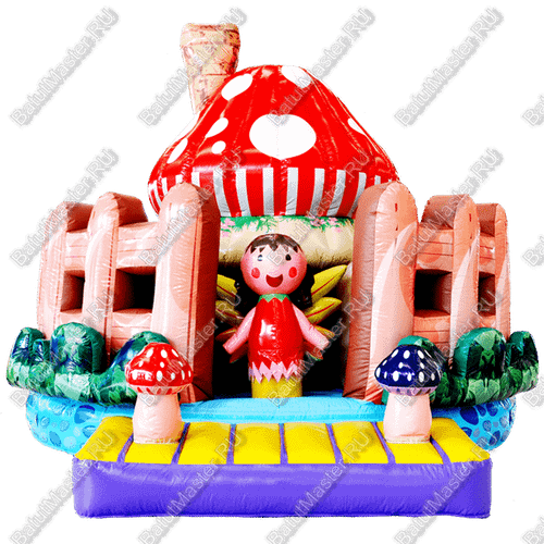 Коммерческий надувной батут "Маленькие грибники"