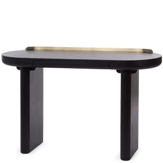 Письменный стол с ящиком Salmon 128х50 см, черный