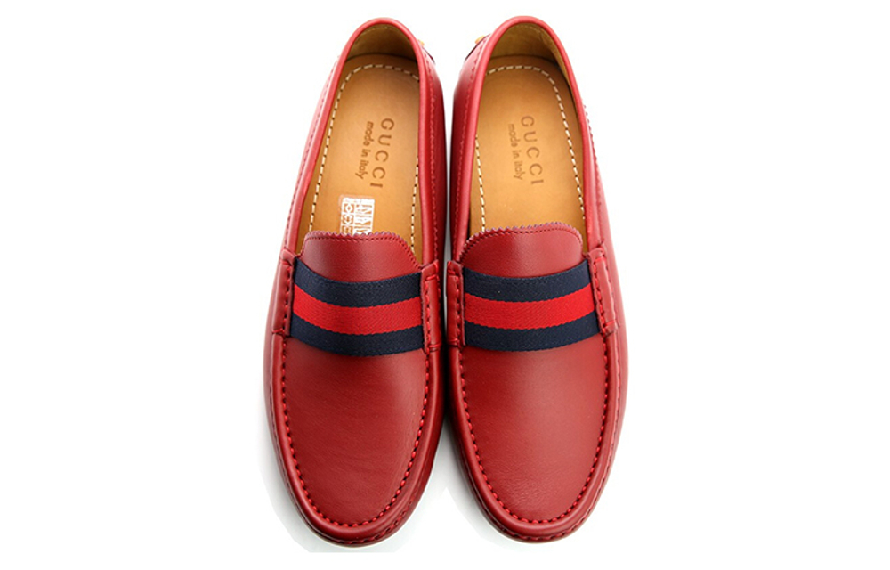 GUCCI Gommino Loafers Men"s Low top Pink