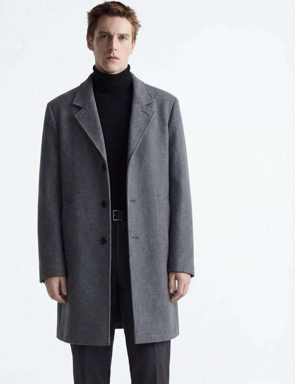 Мужское пальто (серое) С27