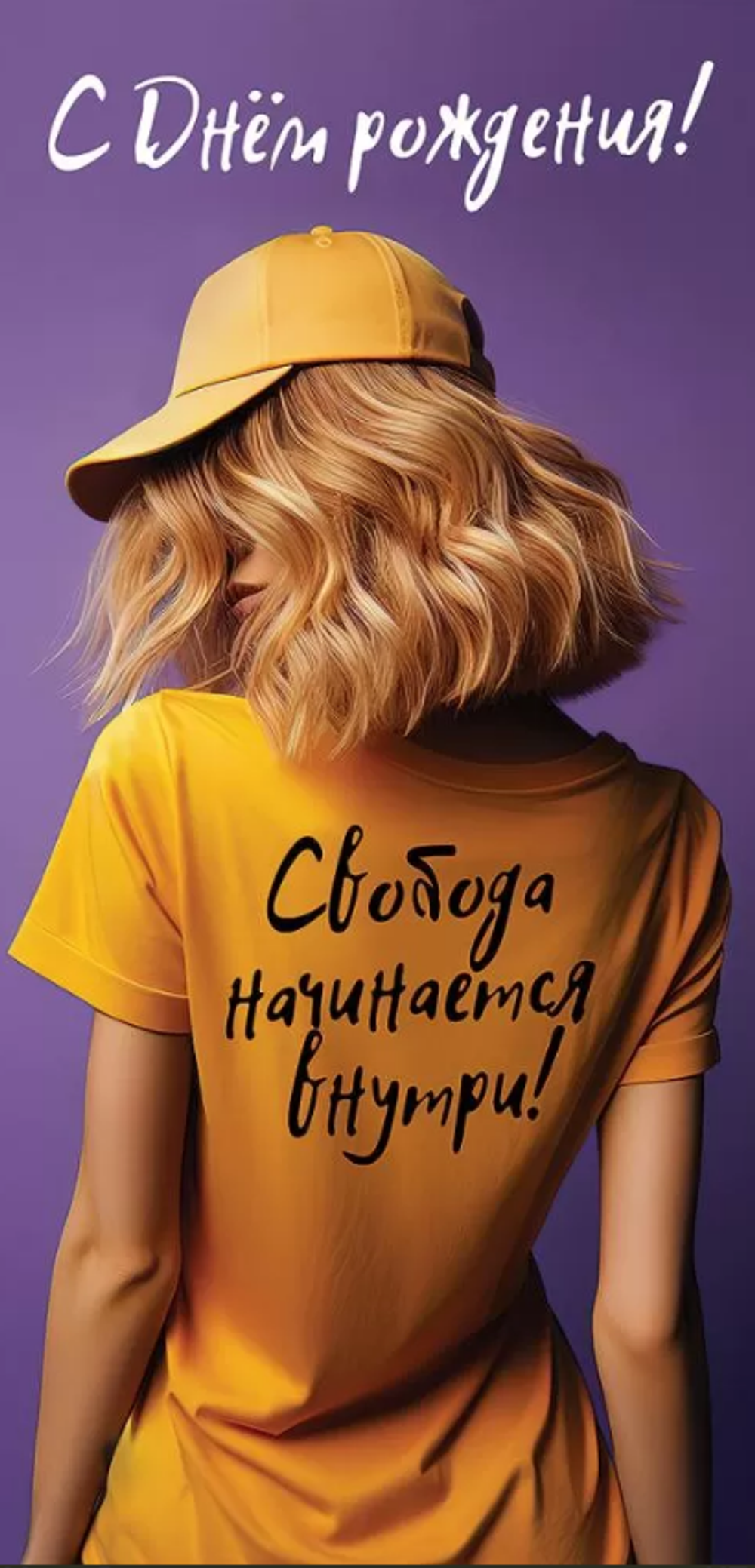 Конверт для денег "С Днем рождения! Свобода начинается внутри!"