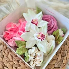 Зефир цветы «Белая орхидея»/ 16х16 см