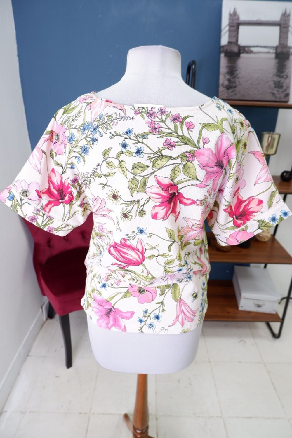 Блуза Marks&Spencer с цветочным принтом 40 размер
