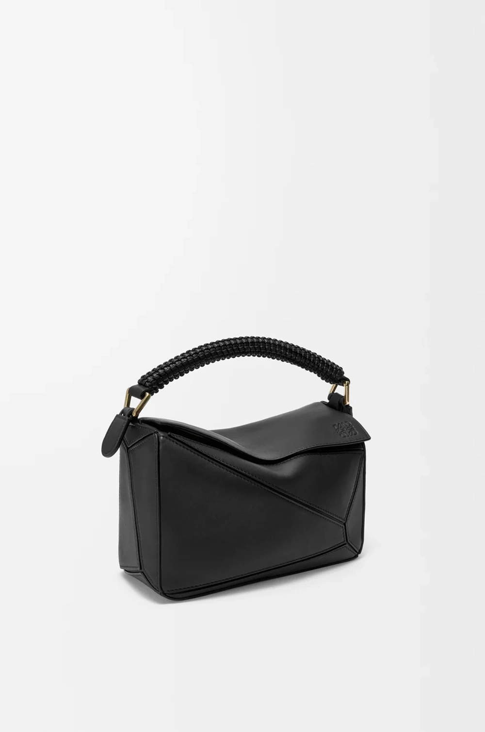 Loewe Маленькая сумка Puzzle из гладкой телячьей кожи и кожи ягненка наппа, черный