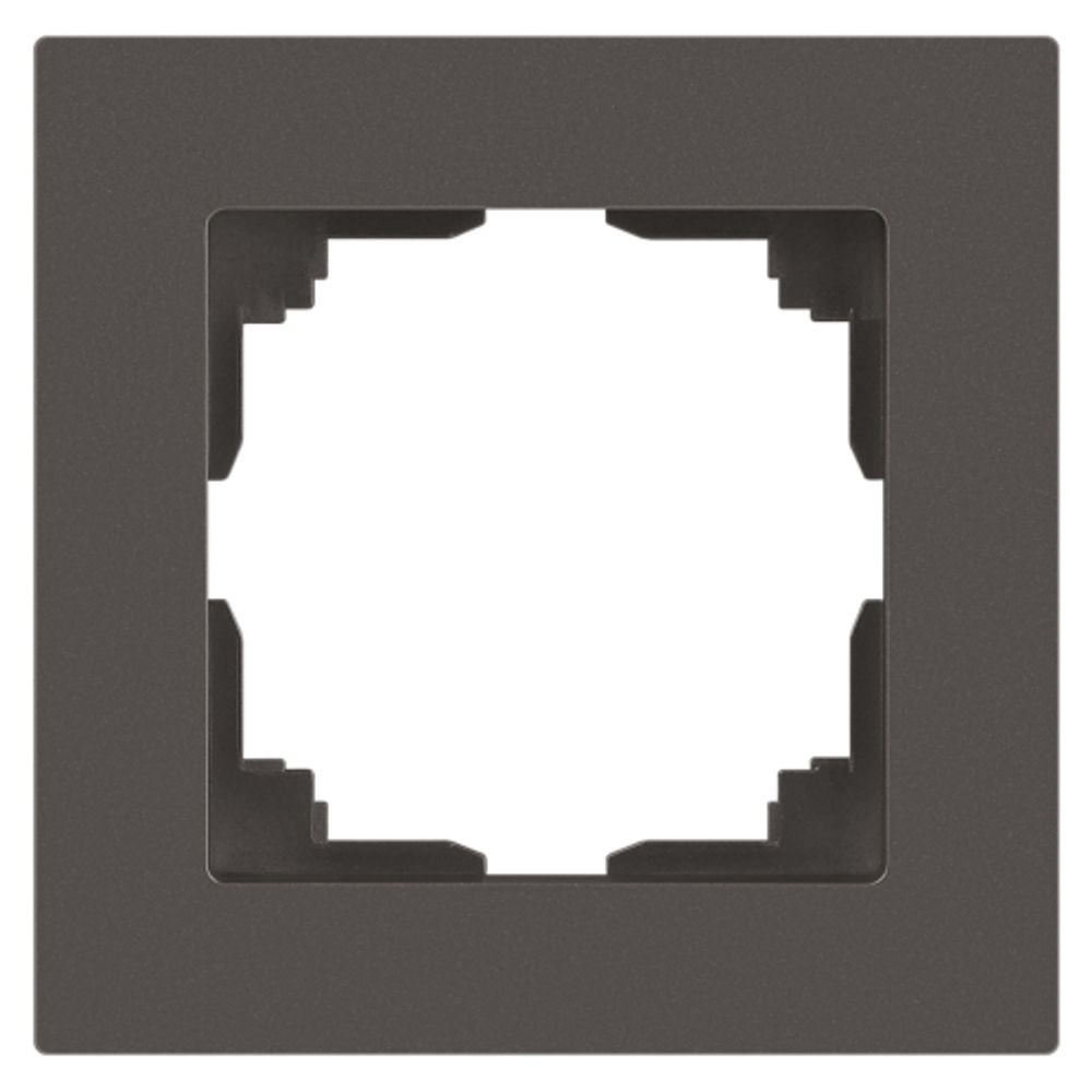 Рамка для розеток и выключателей Intro Accent 6-501-09 на 1 пост, СУ, титан | Intro