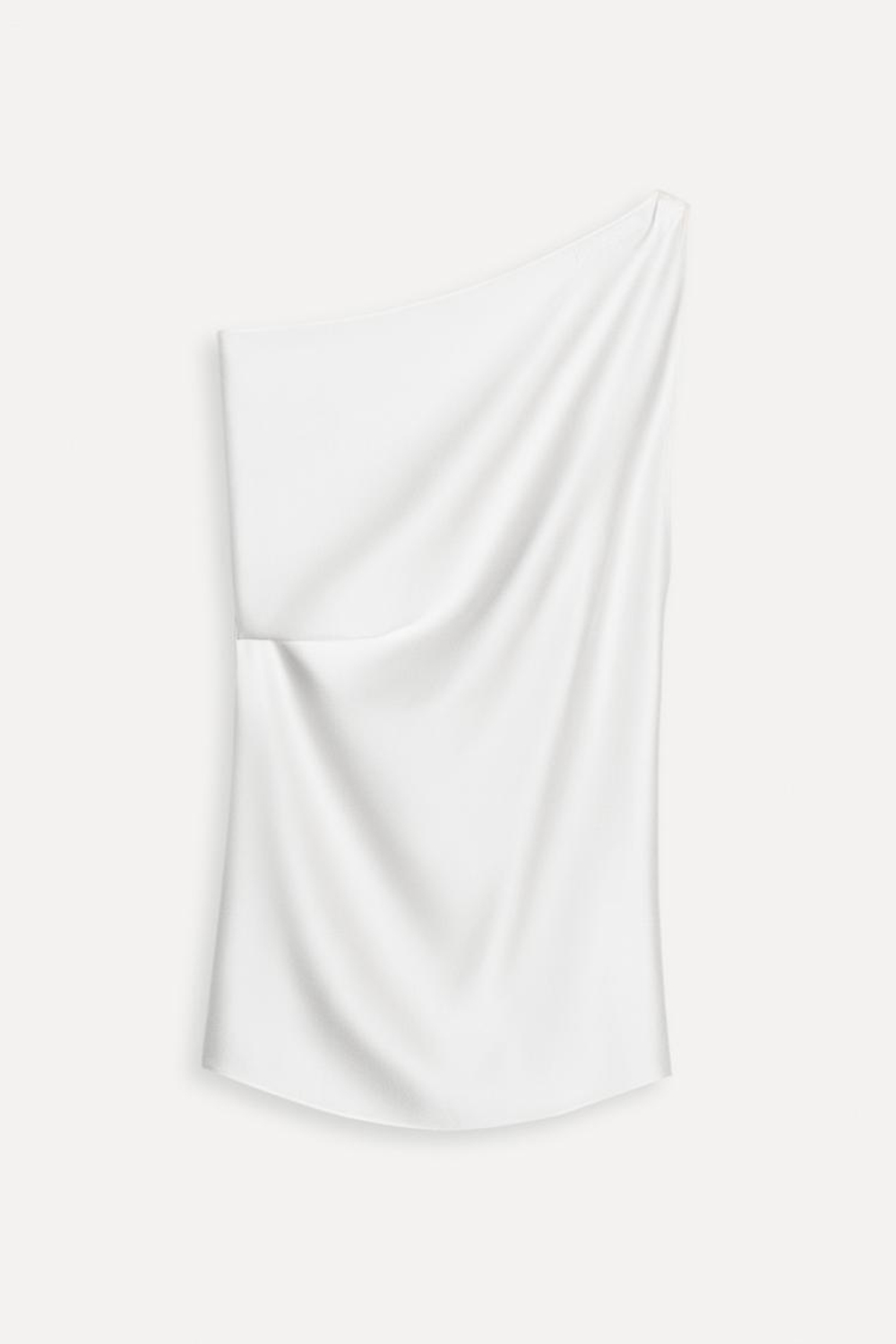 ZARA ТОП АСИММЕТРИЧНОГО КРОЯ — 50TH ANNIVERSARY, БЕЛЫЙ