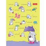Блокнот МАЛЫЙ ФОРМАТ (105х145 мм) А6, 24 л., скоба, мелованная бумага, HATBER, "Приключения Кота" (16 дизайнов), 24Б6В1