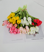 Тюльпаны 30 см 7 штук / #01 (белоснежные)