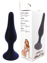 Черная анальная втулка на присоске - 11 см. (Цвет: черный)