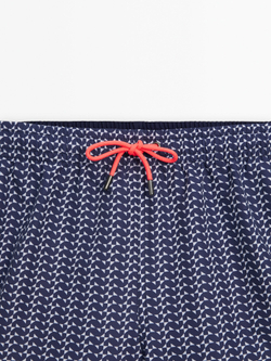 Massimo Dutti Плавки с геометрическим принтом, темно-синий