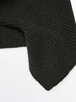 Massimo Dutti Шарф из 100% кашемира в рубчик, темно-зеленый