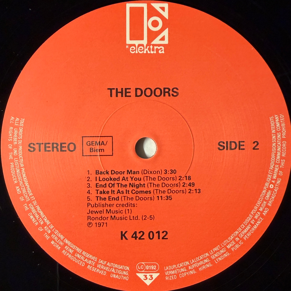 The Doors - The Doors (Германия 1985г.)