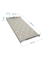 Полка ST-SH 260*490 (КОМПЛЕКТ-2 шт) для коммутационных шкафов ST-NC9U600 и ST-NC12U600