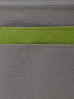 Кресло раскладное Nisus с откидывающим столиком.140кг, карман (алюм. д25) зеленый ромб/серый (N-DC-95200T-K-GG)