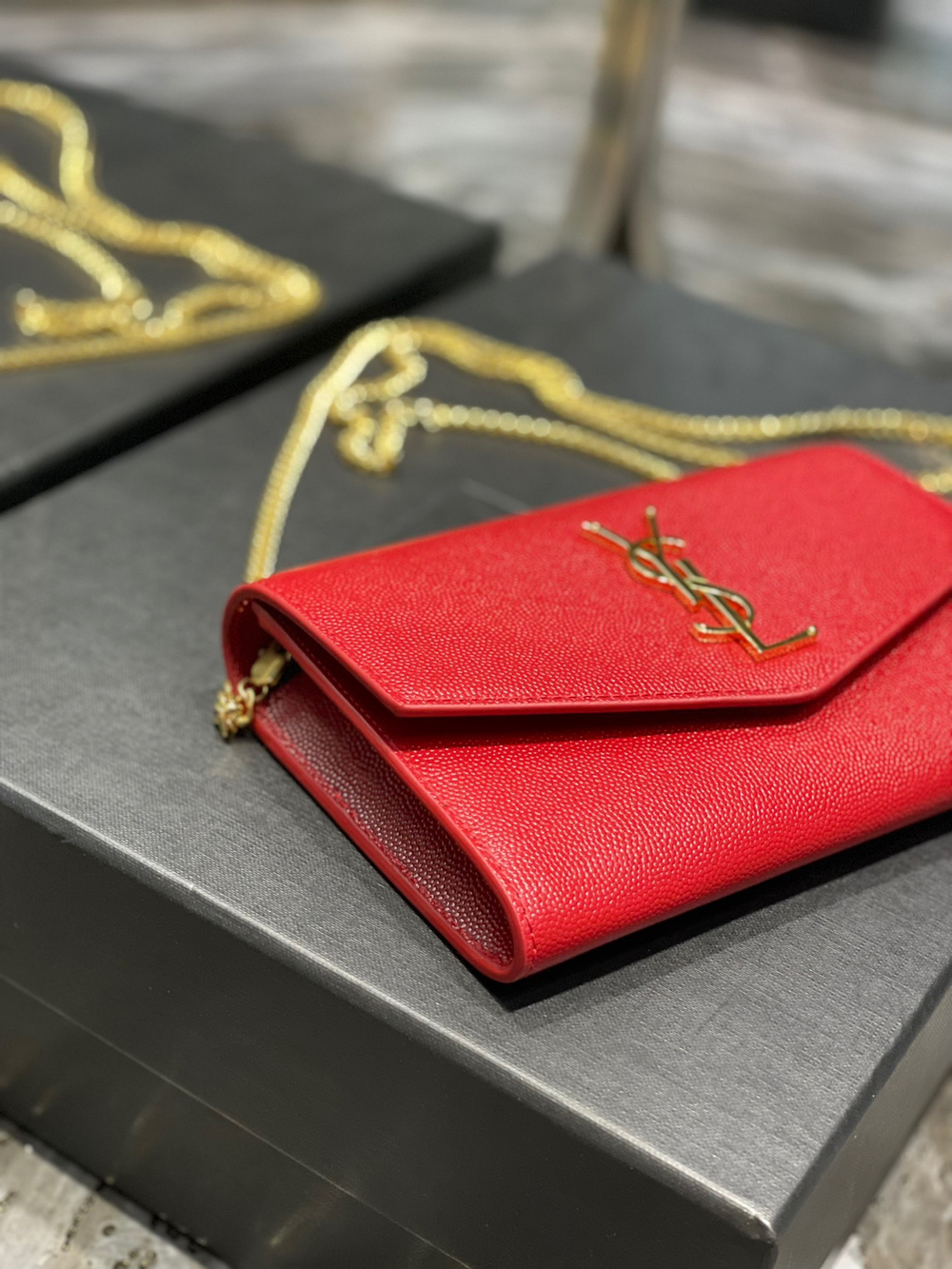 Saint Laurent Uptown Chain Wallet 19 cm