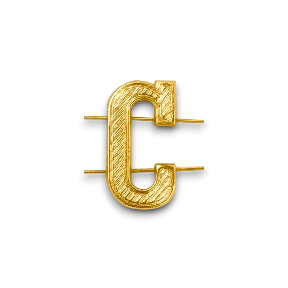 Знак Различия На Погоны Буква С Золотистый | ATRIBUTICASTORE.RU