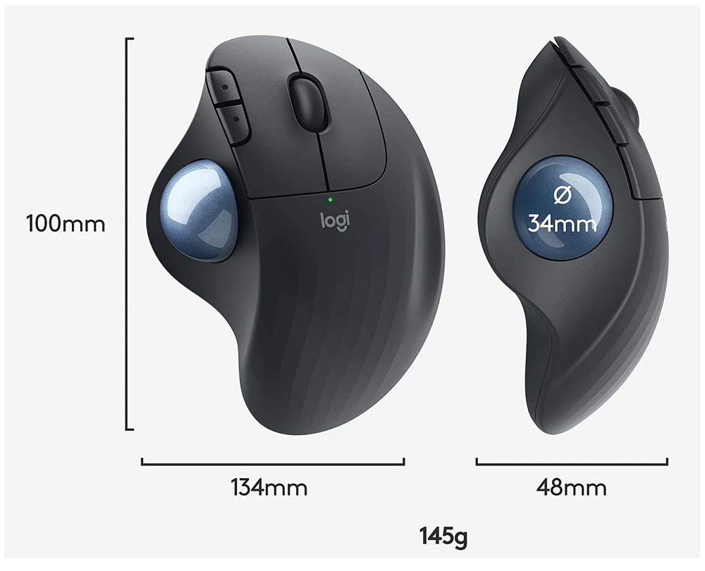 Трекбол Logitech M575, graphite