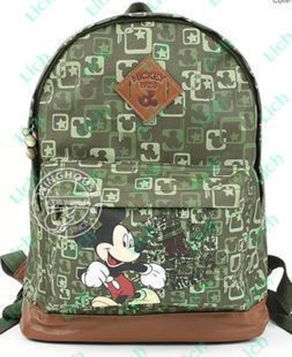 Рюкзак детский с принтами Микки Мауса и аппликацией