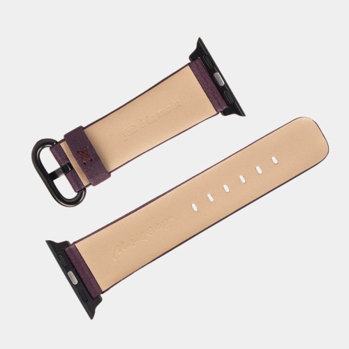 Ремешок для Apple Watch 40/41/42 mm из кожи козы, фиолетового цвета