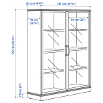 Шкаф для хранения  - LANESUND IKEA/ ЛАНЕСУНД ИКЕА, 242x37x152 см, коричневый/прозрачный