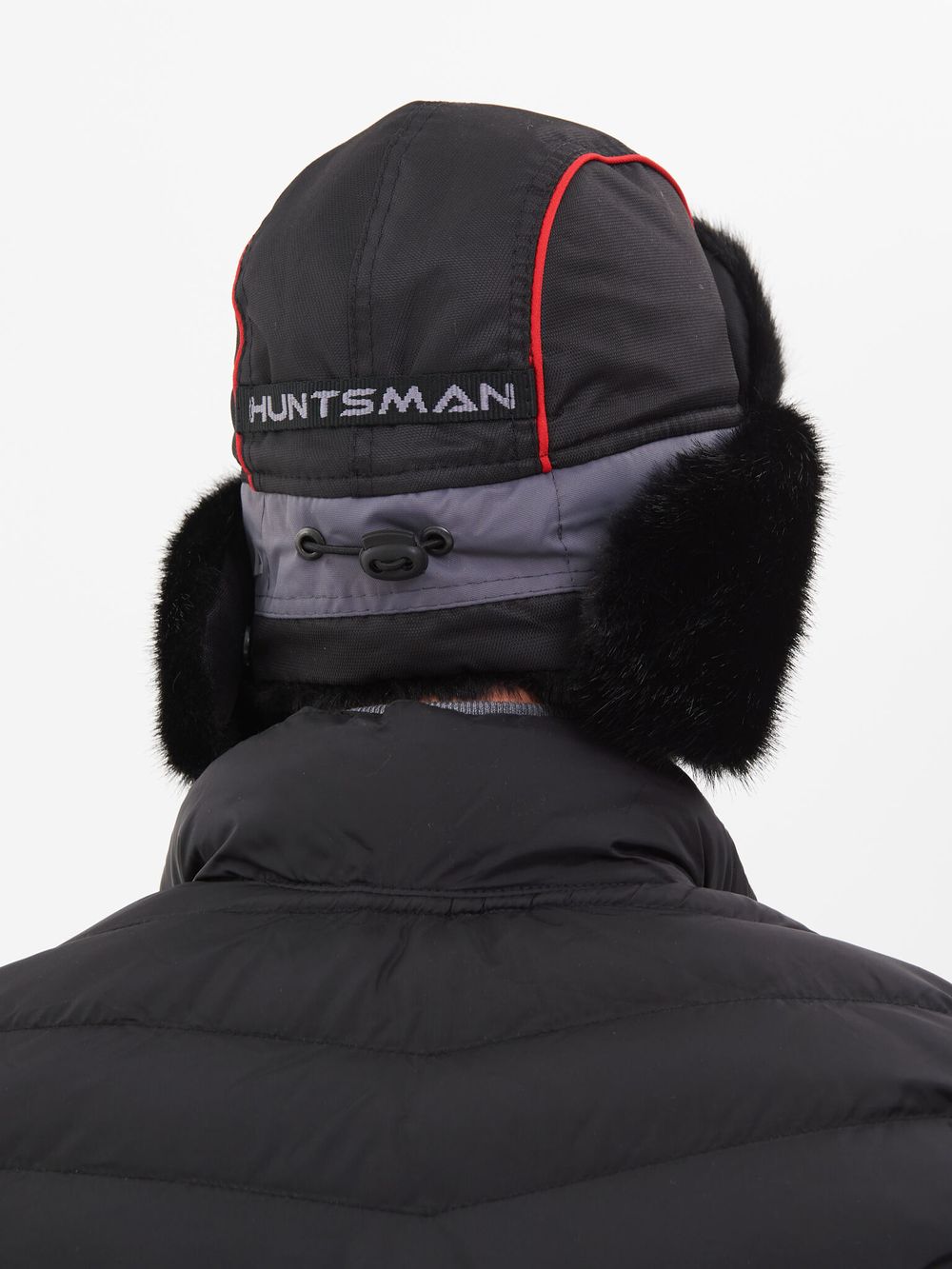 Шапка ушанка зимняя Siberia ткань Breathable цвет Серый/Черный иск. мех Норка