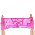 Трусики на высокой посадке Lace Strappy, розовые, M-L