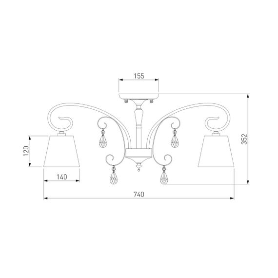 Потолочная люстра Eurosvet 60065/8 серебро