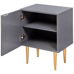 Тумба прикроватная Тропик Стайл Серый Голд левая