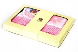 Элитный комплект из двух пледов детских lux 2287 озовый от Luxberry упаковка