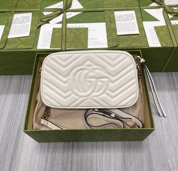 Мини-сумка Gucci GG Marmont, бежевый