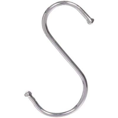 Крючки металлические хромированные в наборе 5шт S - формы «ИДЕЯДОМА», 7,3см ( Селфи)