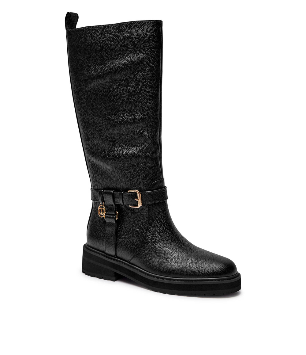 Кожаные офицерские сапоги TWINSET - черный(242TGT172)