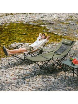 Кресло туристическое Naturehike Nightfall T05, 147х78,5х82 / 89 см, складное, до 150 кг. бежевое